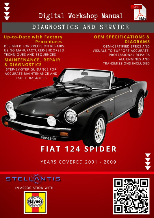 Fiat 124 SpiderDigital Workshop Repair & Maintenance Manual