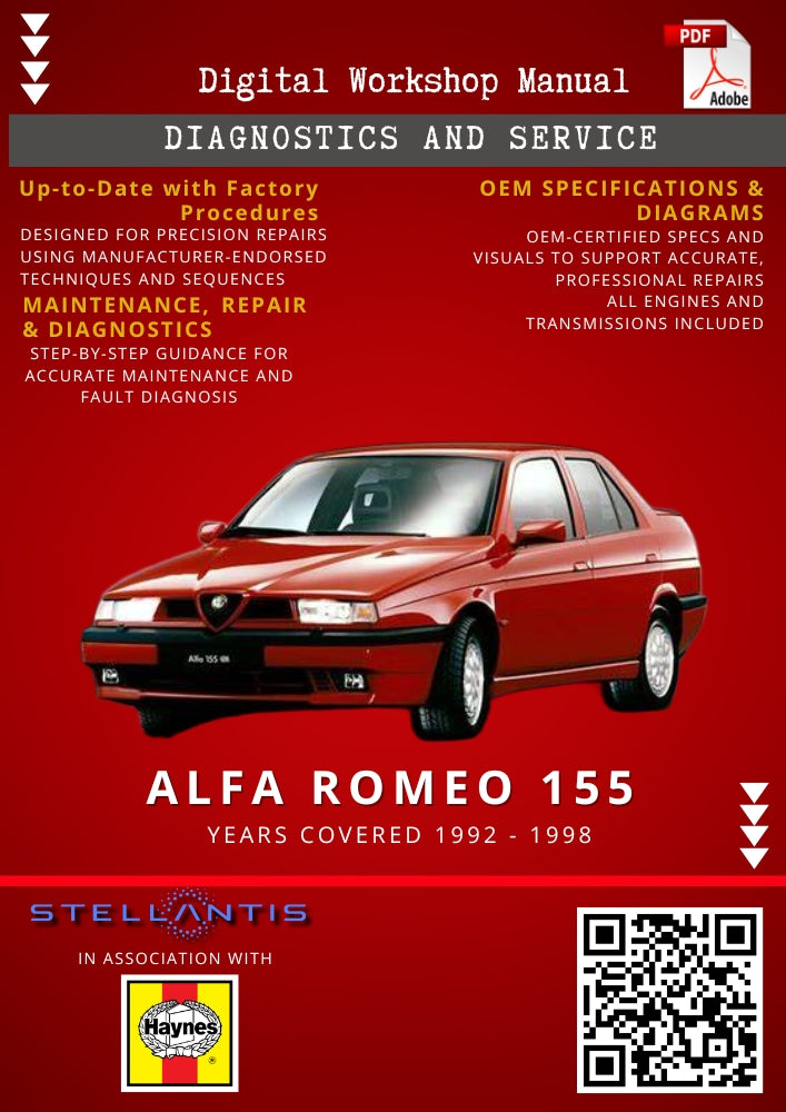 Alfa Romeo 155 Digital Workshop Repair & Maintenance Manual