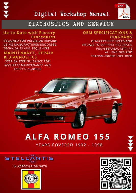 Alfa Romeo 155 Digital Workshop Repair & Maintenance Manual
