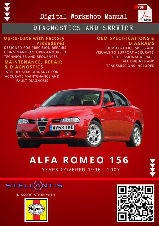 Alfa Romeo 156 Digital Workshop Repair & Maintenance Manual