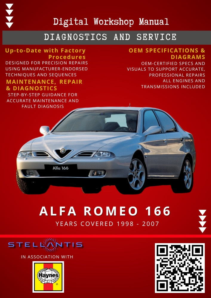 Alfa Romeo 166 Digital Workshop Repair & Maintenance Manual