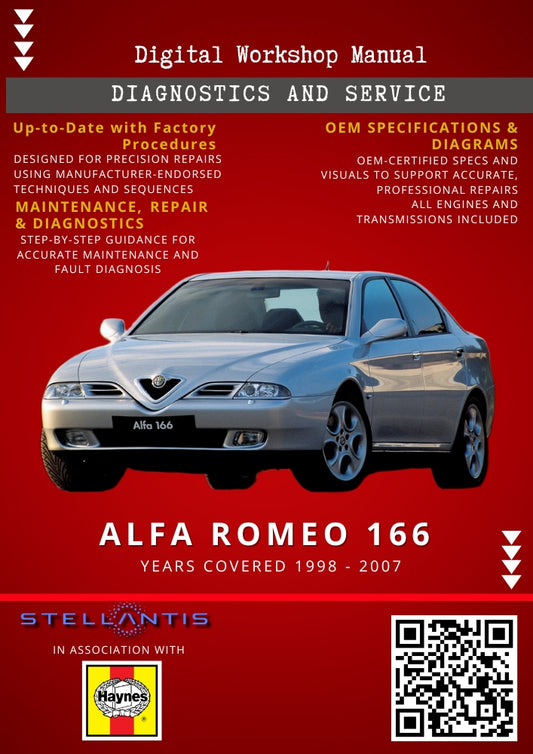 Alfa Romeo 166 Digital Workshop Repair & Maintenance Manual