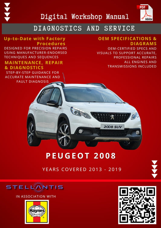 Peugeot 2008 Digital Workshop Repair & Maintenance Manual