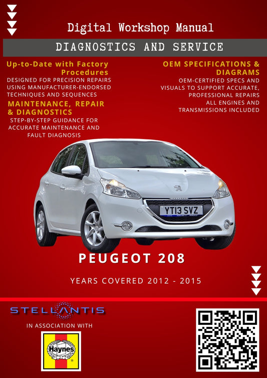 Peugeot 208 Digital Workshop Repair & Maintenance Manual