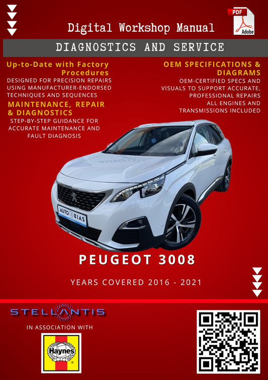 Peugeot 3008 Digital Workshop Repair & Maintenance Manual