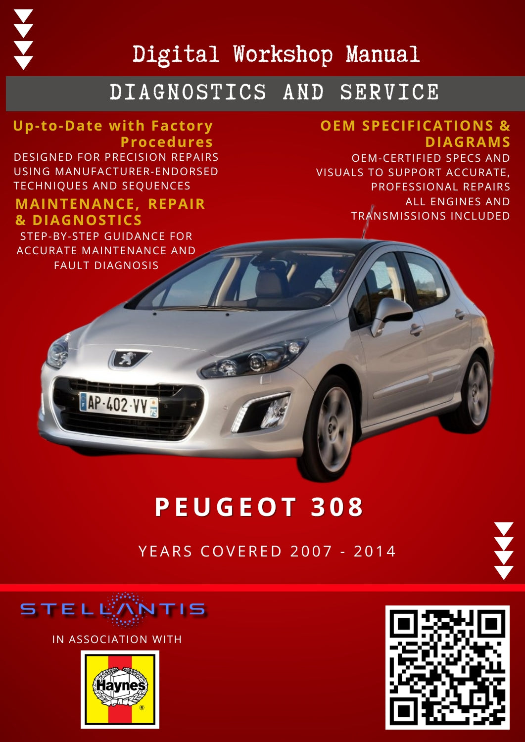 Peugeot 308 Digital Workshop Repair & Maintenance Manual