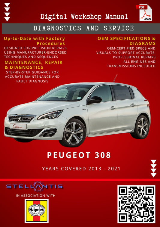 Peugeot 308 Digital Workshop Repair & Maintenance Manual