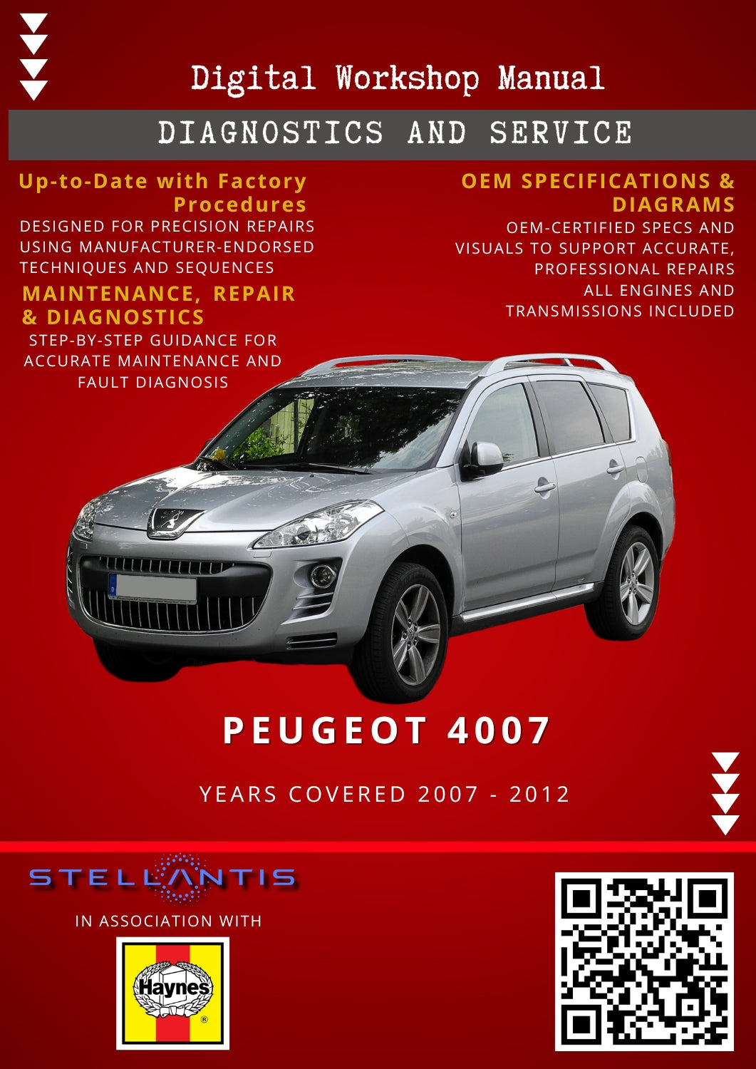 Peugeot 4007 Digital Workshop Repair & Maintenance Manual