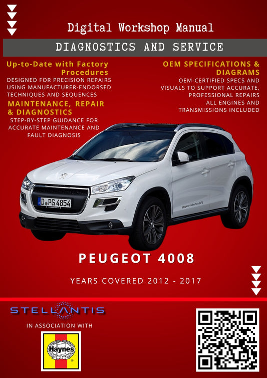 Peugeot 4008 Digital Workshop Repair & Maintenance Manual