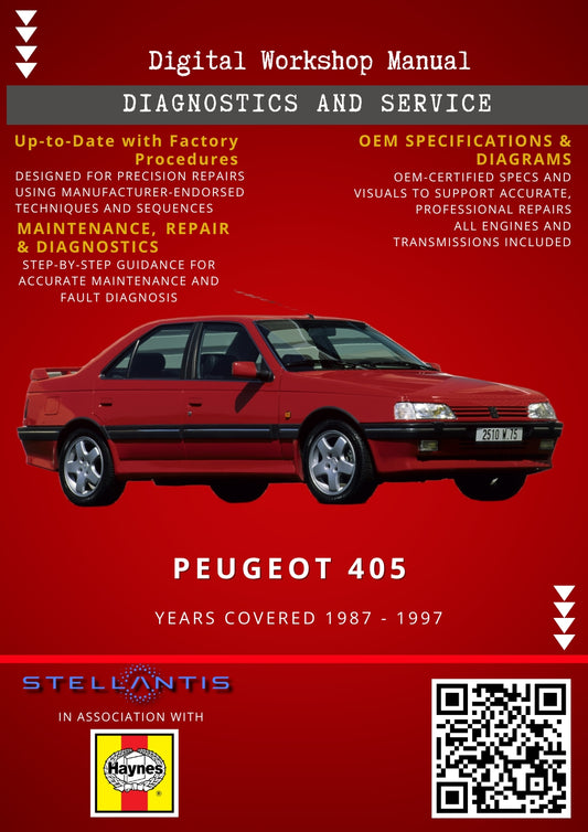 Peugeot 405 Digital Workshop Repair & Maintenance Manual