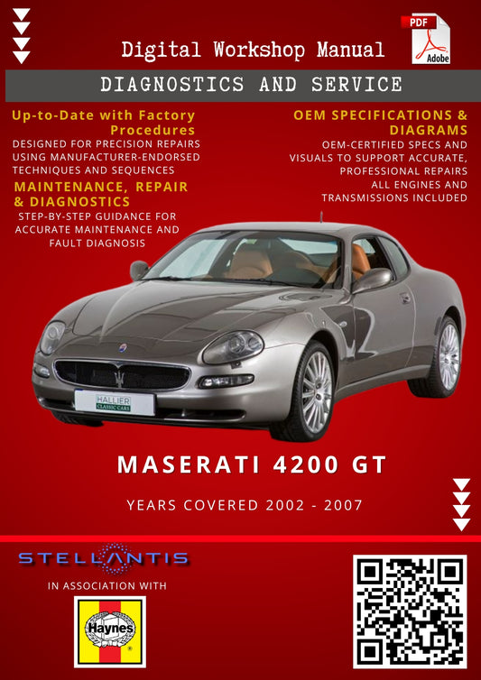 Maserati 4200 GT Digital Workshop Repair & Maintenance Manual
