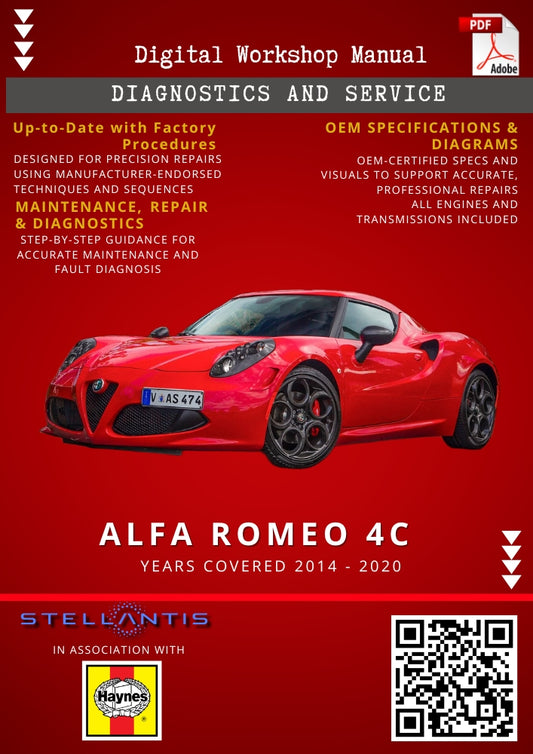 Alfa Romeo 4C Digital Workshop Repair & Maintenance Manual
