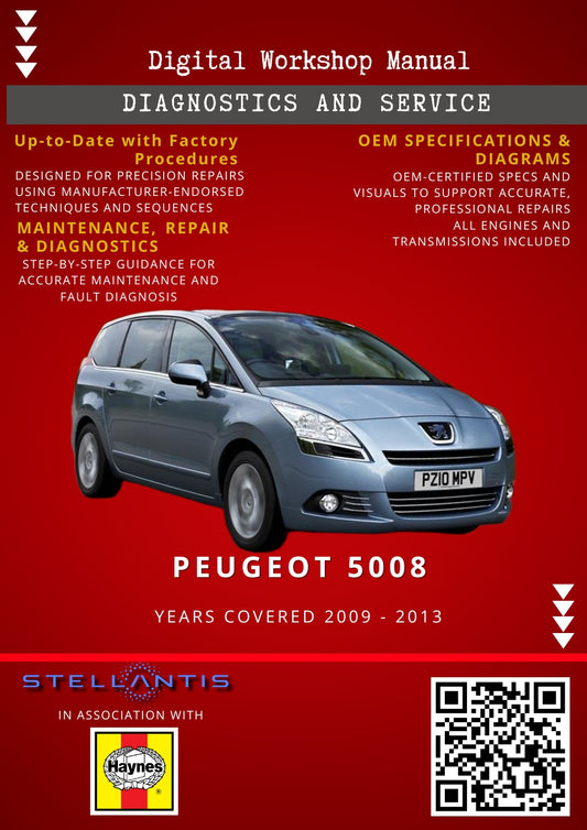 Peugeot 5008 Digital Workshop Repair & Maintenance Manual