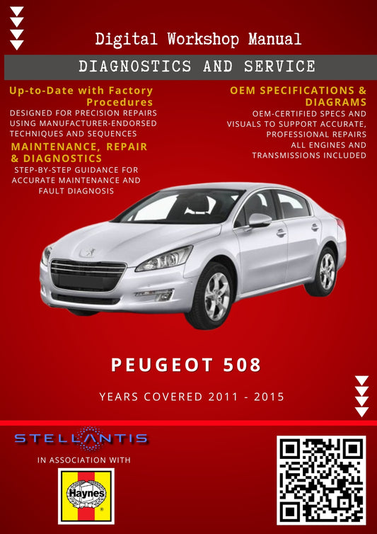 Peugeot 508 Digital Workshop Repair & Maintenance Manual