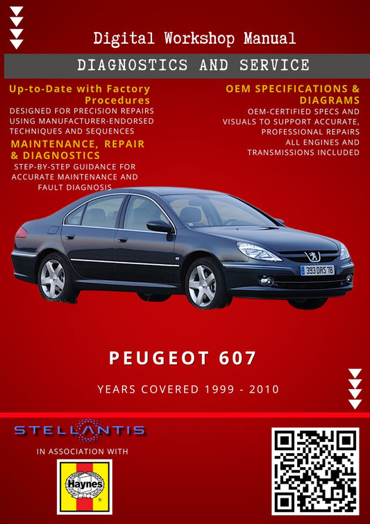 Peugeot 607 Digital Workshop Repair & Maintenance Manual