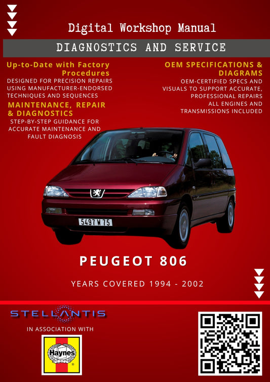 Peugeot 806 Digital Workshop Repair & Maintenance Manual