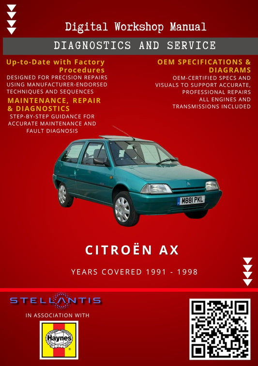 Citroën AX Digital Workshop Repair & Maintenance Manual