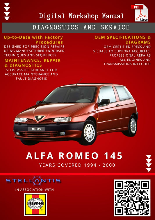 Alfa Romeo 145 Digital Workshop Repair & Maintenance Manual