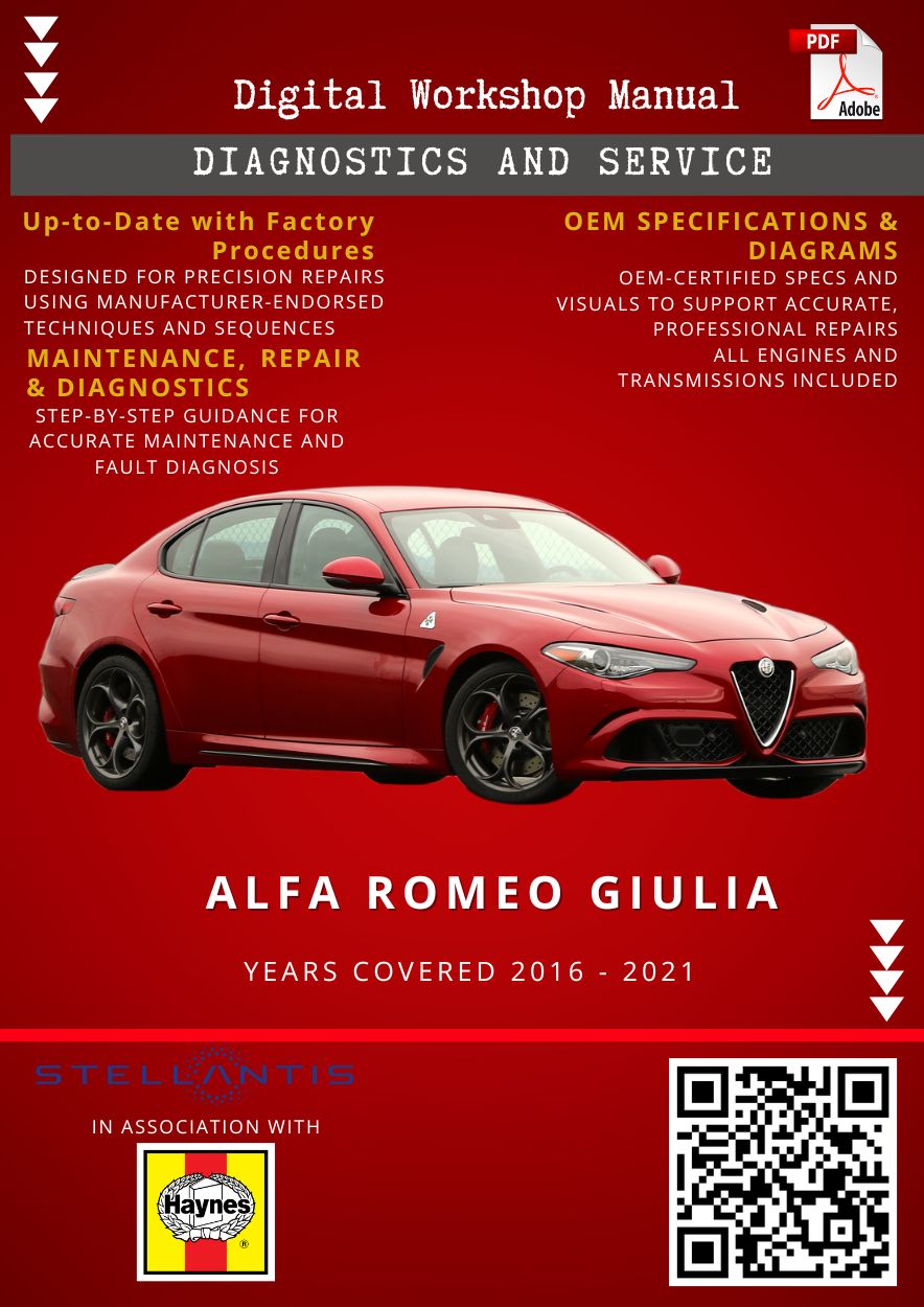 Alfa Romeo Giulia Digital Workshop Repair & Maintenance Manual