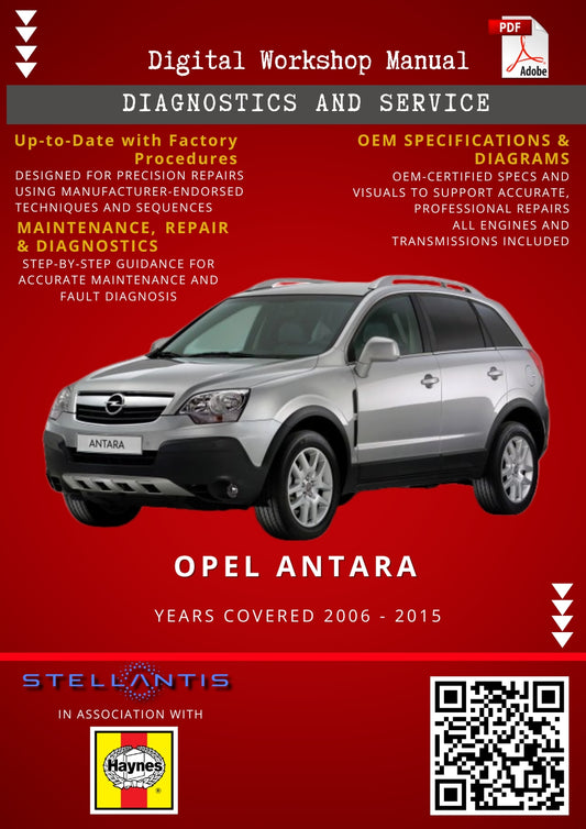 Opel Antara Digital Workshop Repair & Maintenance Manual