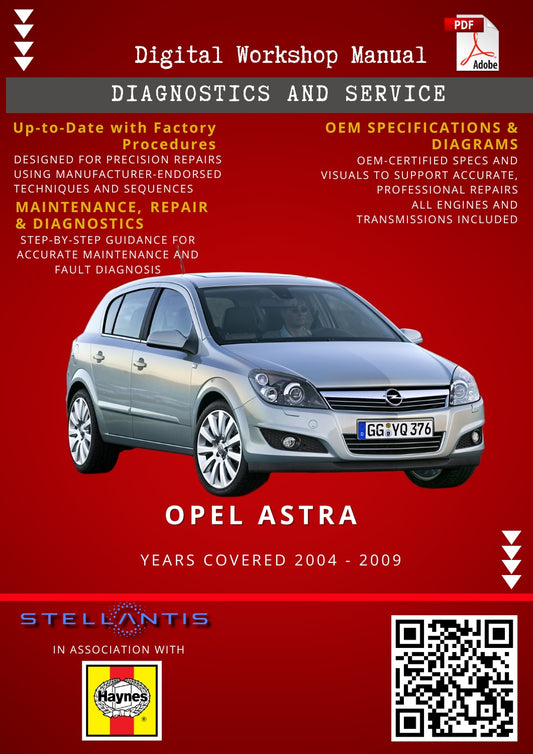 Opel Astra Digital Workshop Repair & Maintenance Manual