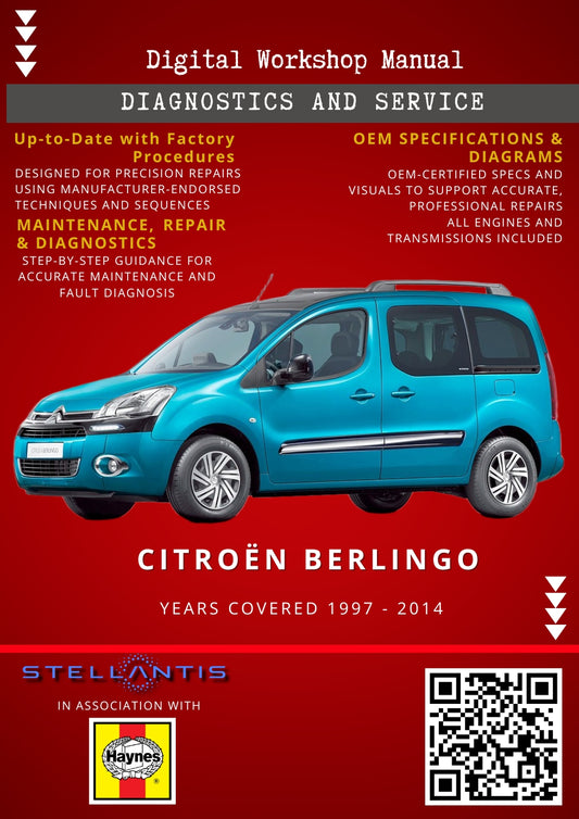 Citroën Berlingo Digital Workshop Repair & Maintenance Manual