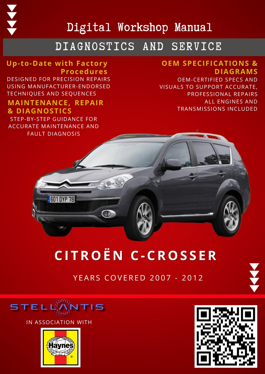 Citroën C-Crosser Digital Workshop Repair & Maintenance Manual
