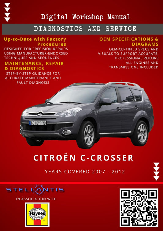 Citroën C-Crosser Digital Workshop Repair & Maintenance Manual