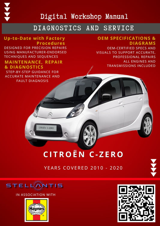 Citroën C-Zero Digital Workshop Repair & Maintenance Manual