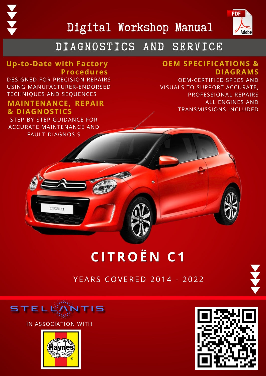 Citroën C1 Digital Workshop Repair & Maintenance Manual