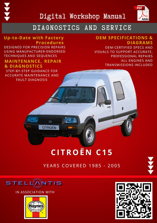 Citroën C15 Digital Workshop Repair & Maintenance Manual