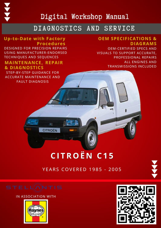 Citroën C15 Digital Workshop Repair & Maintenance Manual