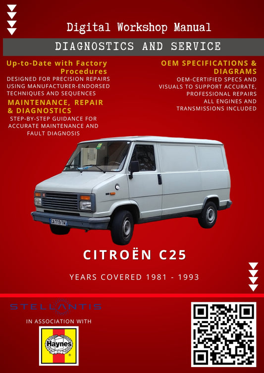 Citroën C25 Digital Workshop Repair & Maintenance Manual