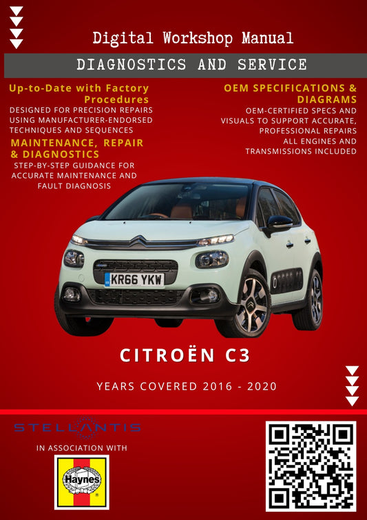Citroën C3 Digital Workshop Repair & Maintenance Manual