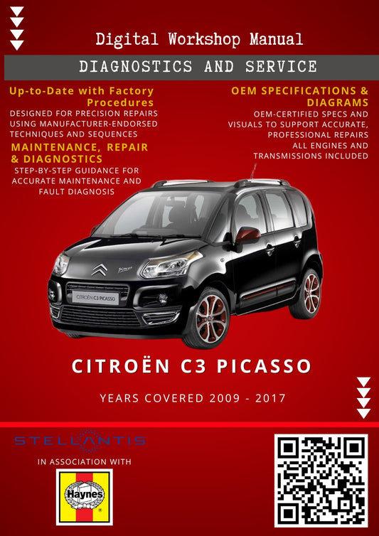 Citroën C3 Picasso Digital Workshop Repair & Maintenance Manual