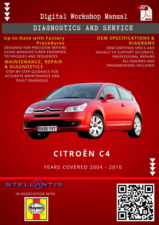 Citroën C4 Digital Workshop Repair & Maintenance Manual