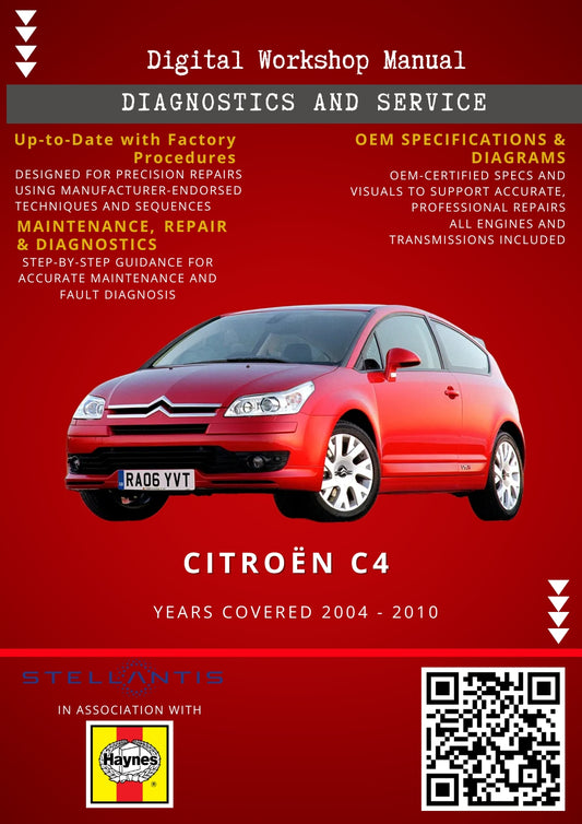 Citroën C4 Digital Workshop Repair & Maintenance Manual