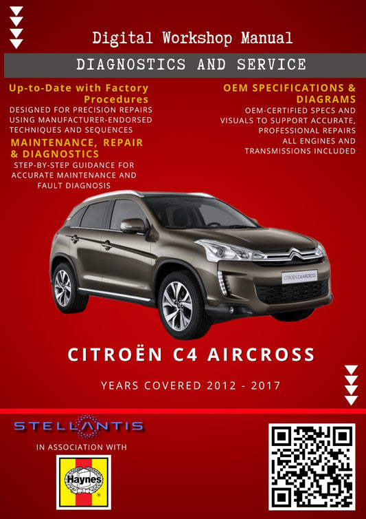 Citroën C4 Aircross Digital Workshop Repair & Maintenance Manual