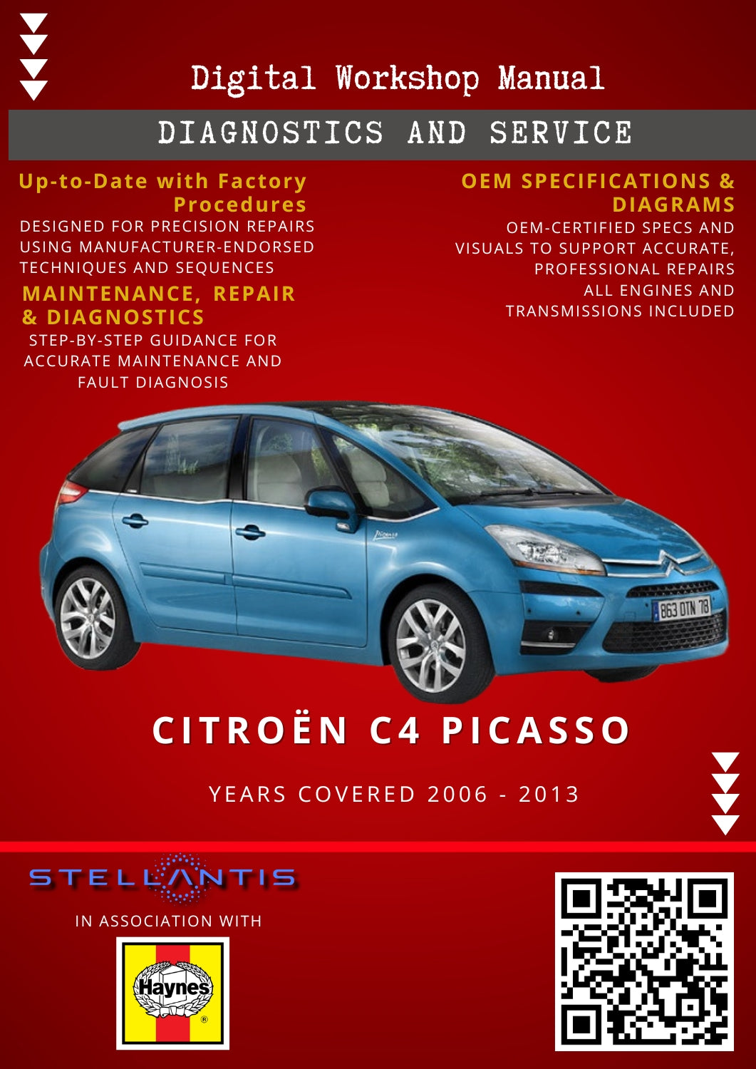 Citroën C4 Picasso Digital Workshop Repair & Maintenance Manual