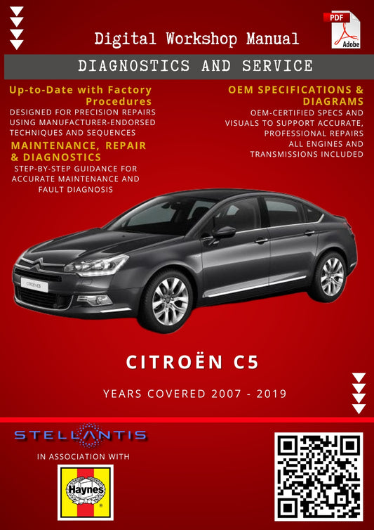 Citroën C5 Digital Workshop Repair & Maintenance Manual