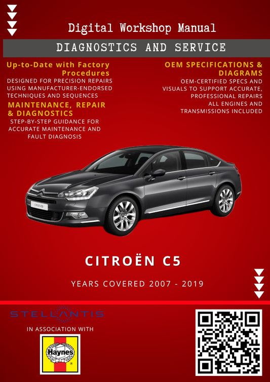 Citroën C5 Digital Workshop Repair & Maintenance Manual