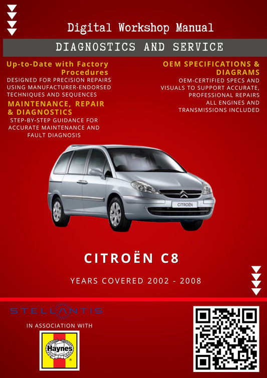 Citroën C8 Digital Workshop Repair & Maintenance Manual