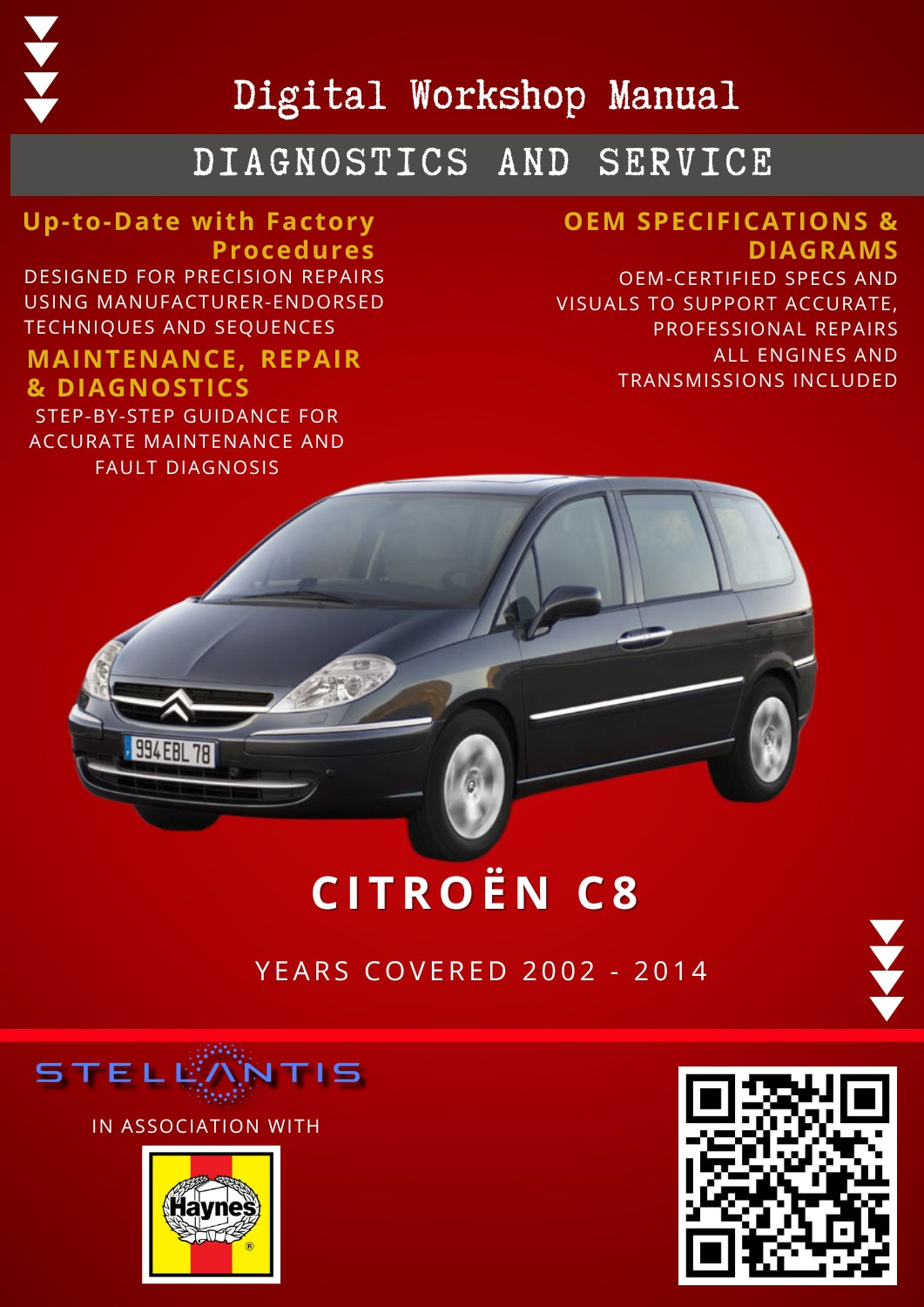 Citroën C8 Digital Workshop Repair & Maintenance Manual