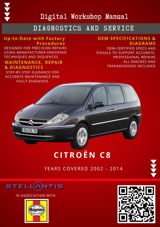 Citroën C8 Digital Workshop Repair & Maintenance Manual