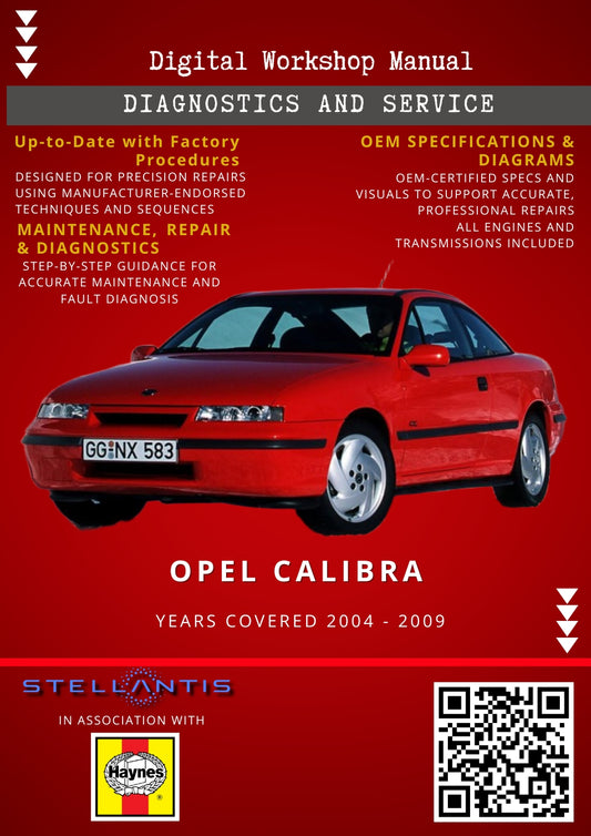 Opel Calibra Digital Workshop Repair & Maintenance Manual