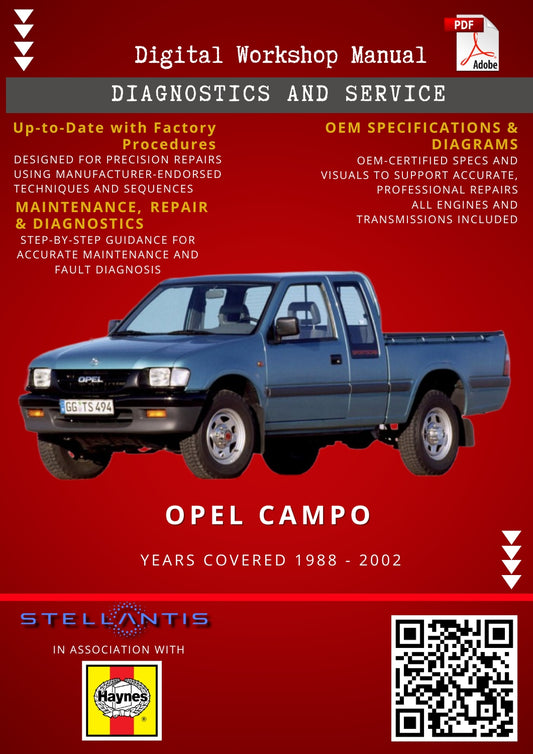 Opel Campo Digital Workshop Repair & Maintenance Manual
