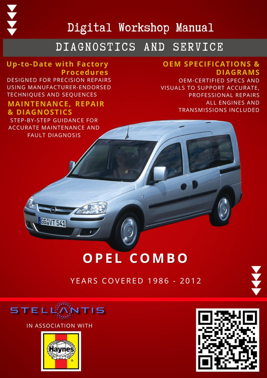 Opel Combo Digital Workshop Repair & Maintenance Manual
