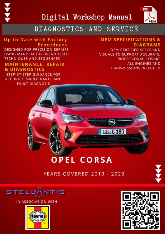 Opel Corsa Digital Workshop Repair & Maintenance Manual