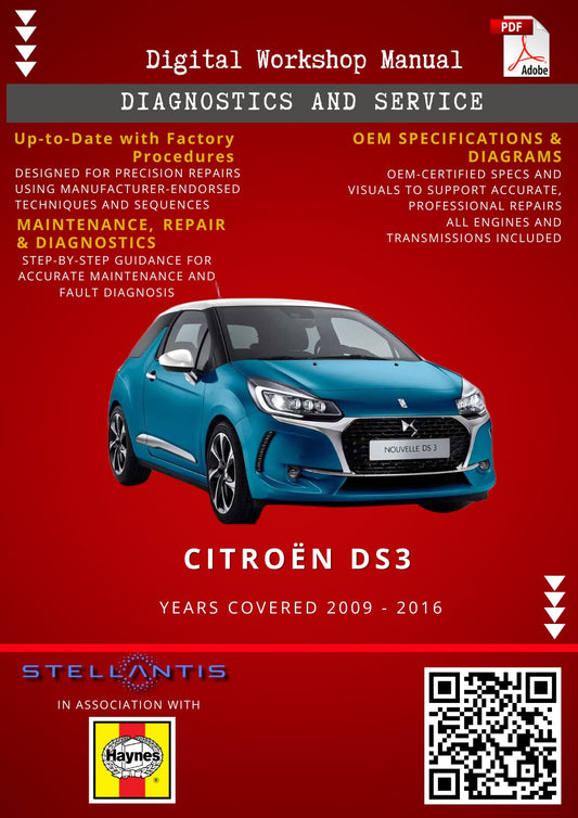 Citroën DS3 Digital Workshop Repair & Maintenance Manual