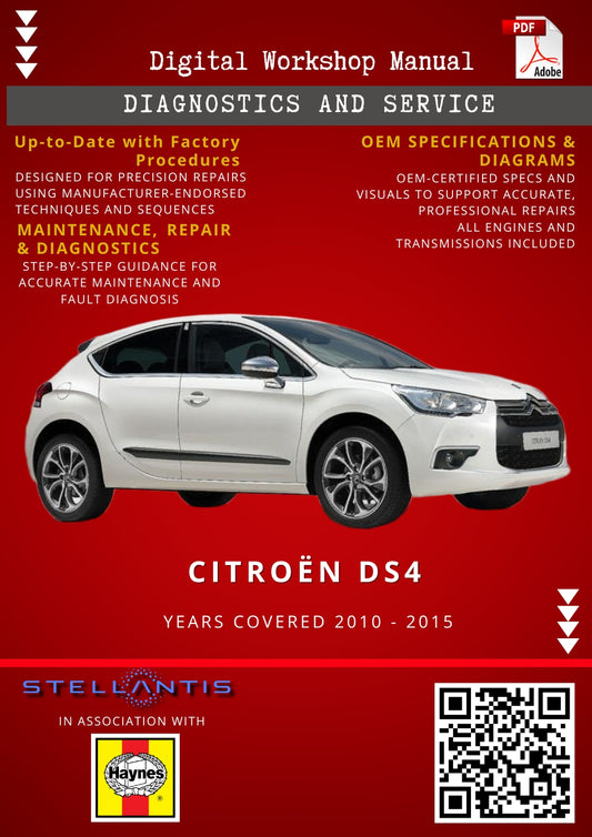 Citroën DS4 Digital Workshop Repair & Maintenance Manual